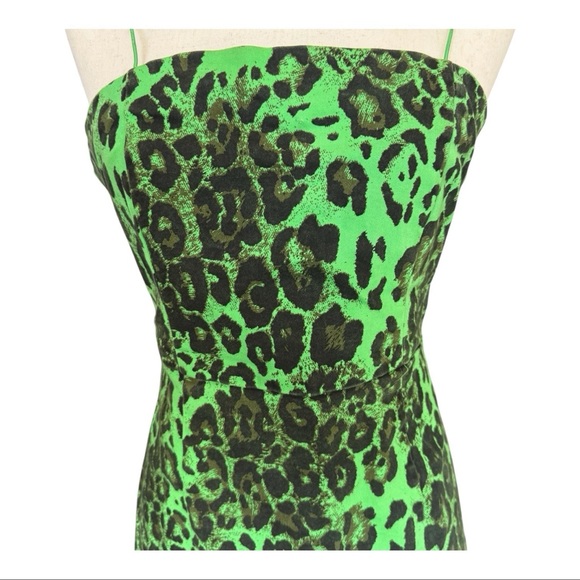 Valfre Green and Black Fitted Sleeveless Camisole Mini Dress - Picture 5 of 9